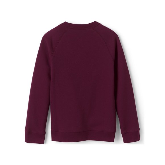 NWT LANDS' END GIRL'S UNIFORM CREWNECK SWEATSHIRT BURGUNDY LARGE 12-13‎ YEARS - Picture 2 of 10